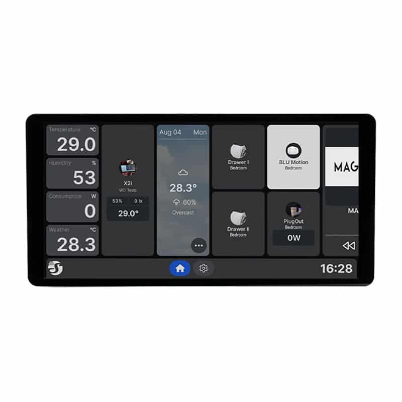 6,95" Shelly Wall Display X2i WiFi/BLU πίνακας ελέγχου (ασημί)