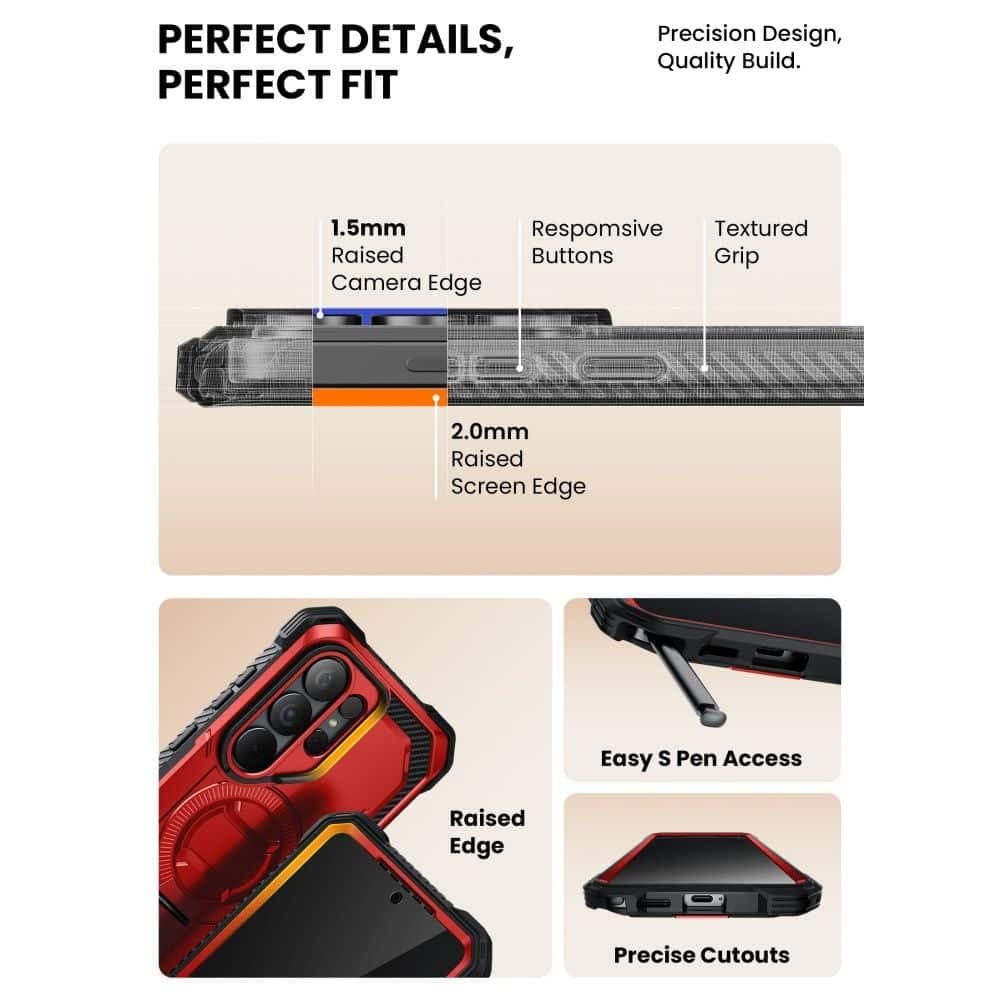 Supcase ARMORBOX - θήκη για Samsung Galaxy S26 Ultra - Κόκκινο 9