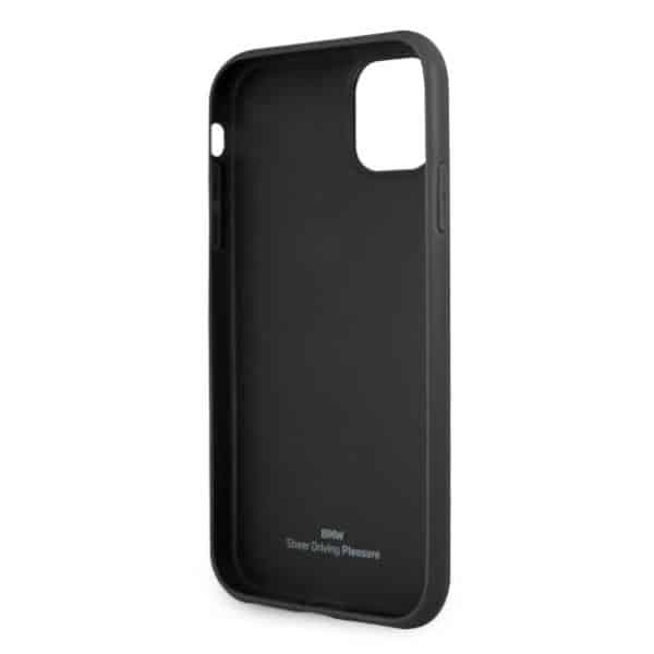 BMW BMHCN61RSWPK iPhone 11 / Xr 6.1" μαύρη σκληρή θήκη από δέρμα διάτρητο 7