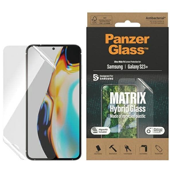 Προστασία οθόνης PanzerGlass Matrix Ultra-Wide Fit Sam S23+ S916 7319 με ρυθμιστή θέσης