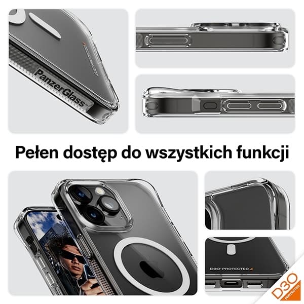 PanzerGlass HardCase MagSafe - θήκη για Apple iPhone 15 Pro Max - Διάφανο 3