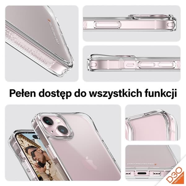Πακέτο PanzerGlass 3 σε 1 iPhone 15 Plus 6.7" D3O Σκληρή θήκη + Προστατευτικό οθόνης UWF+ Φακός 1136+1174+2811 7