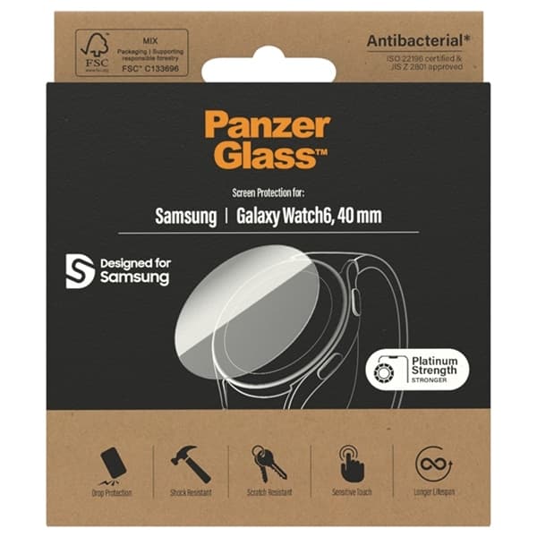 PanzerGlass Galaxy Watch6 40mmΠροστασία Οθόνης Αντιβακτηριδιακό 3683 3