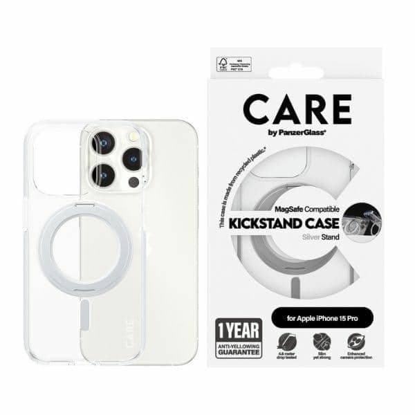 PanzerGlass Kickstand Case MagSafe - θήκη για Apple iPhone 15 Pro - Ασημί