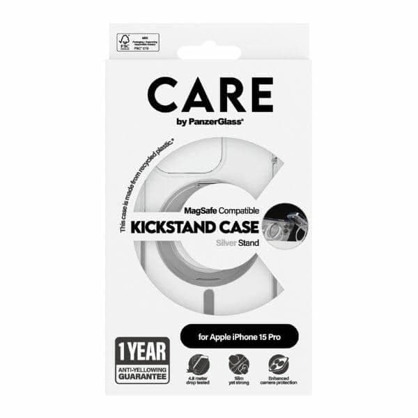 PanzerGlass Kickstand Case MagSafe - θήκη για Apple iPhone 15 Pro - Ασημί 4