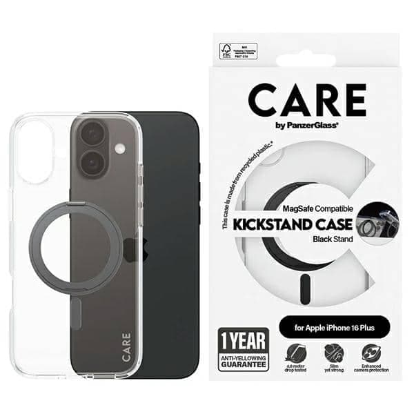 PanzerGlass Kickstand Case MagSafe - θήκη για Apple iPhone 16 Plus - Μαύρο