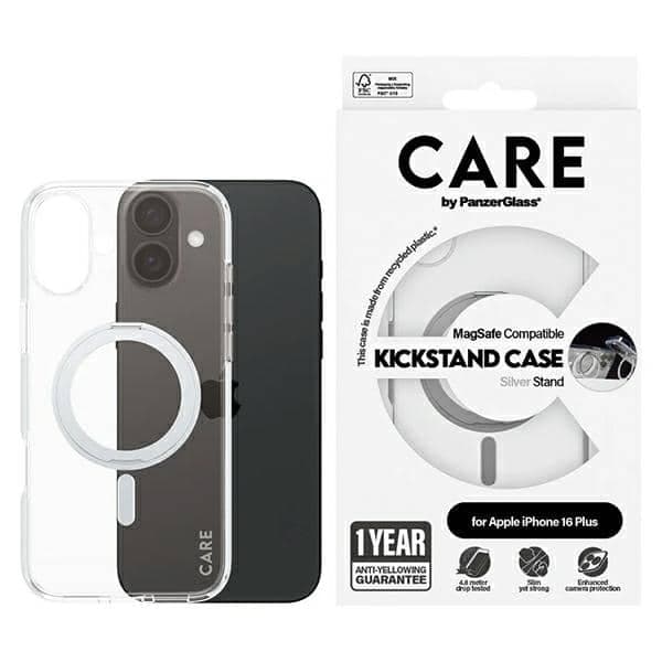 PanzerGlass CARE - θήκη για Apple iPhone 16 Plus - Ασημί