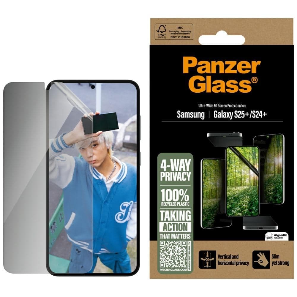 PanzerGlass Eco Matrix εξαιρετικά ευρυγώνιο γυαλί προστασίας απορρήτου για Samsung Galaxy S25+