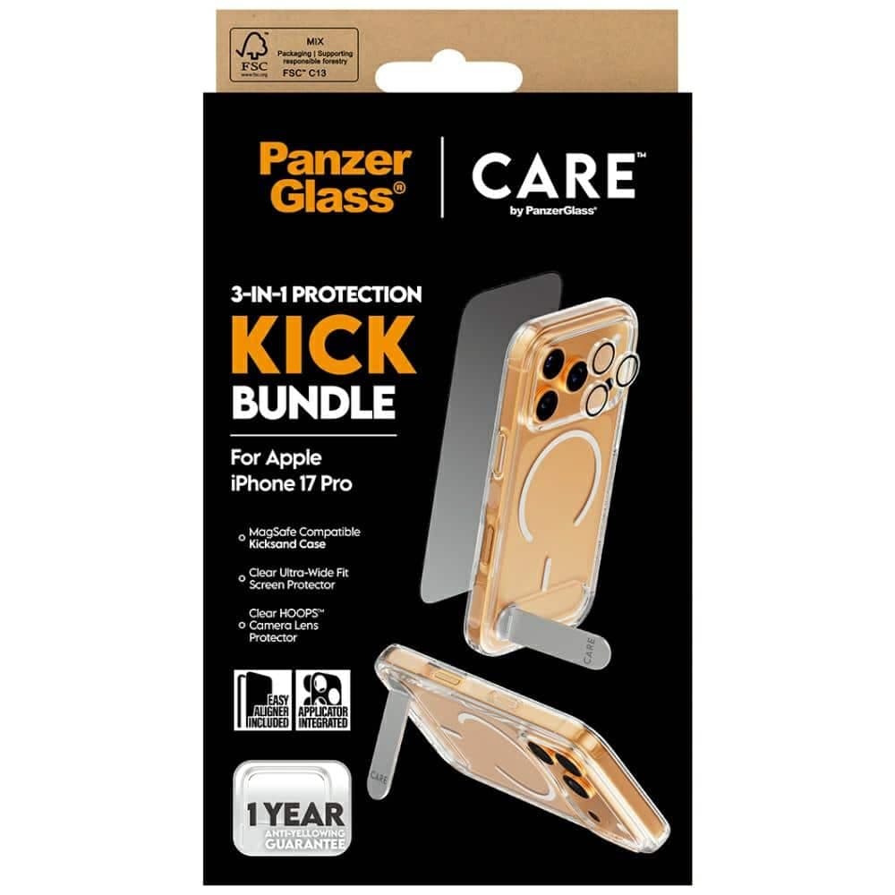 Θήκη CARE by PanzerGlass Feature Kick 3σε1 + Κιτ προστασίας γυαλιού + φακού για iPhone 17 Pro 5