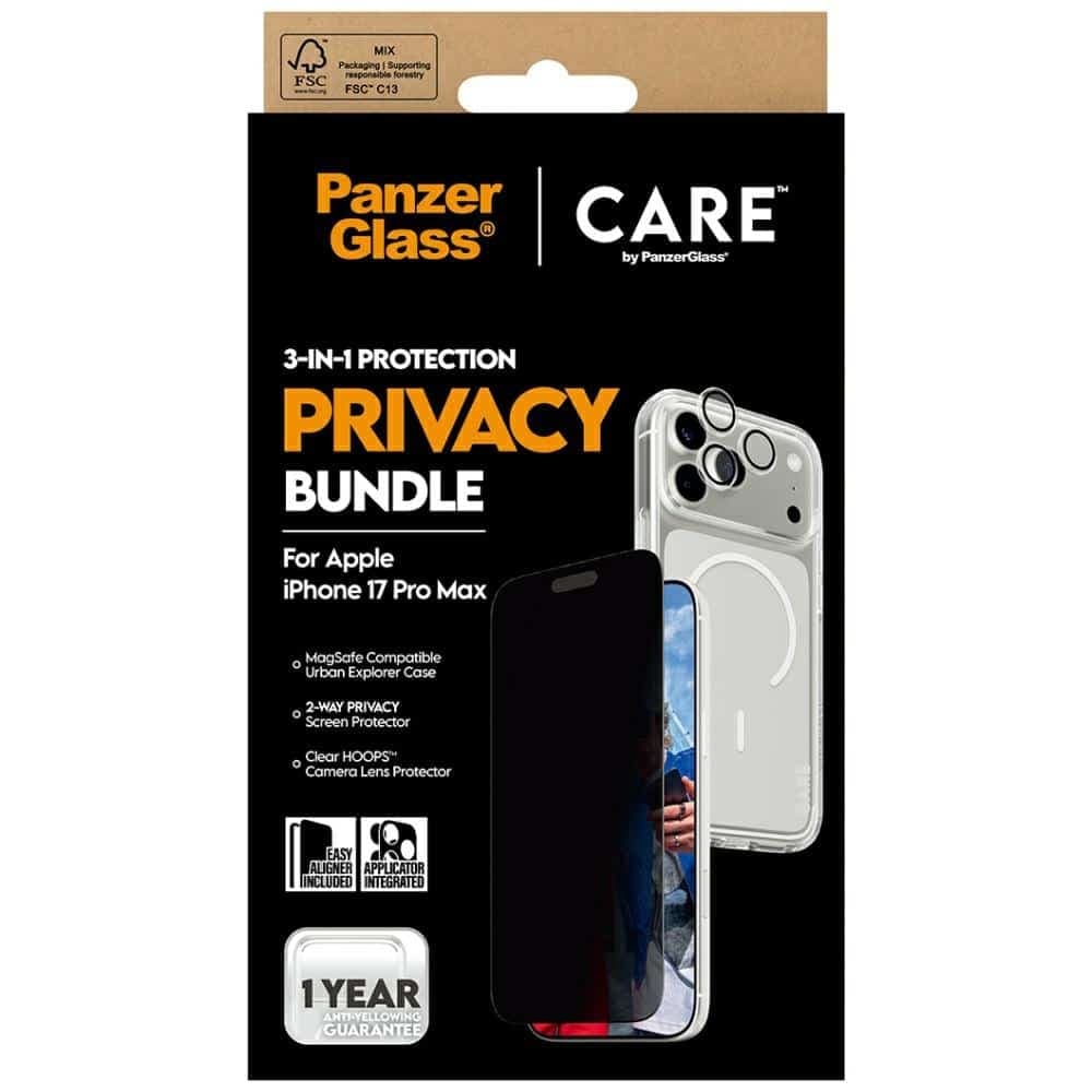 CARE by PanzerGlass Θήκη 3 σε 1 για προστασία από την ιδιωτικότητα + Γυαλί προστασίας από την ιδιωτικότητα + Φακός για iPhone 6