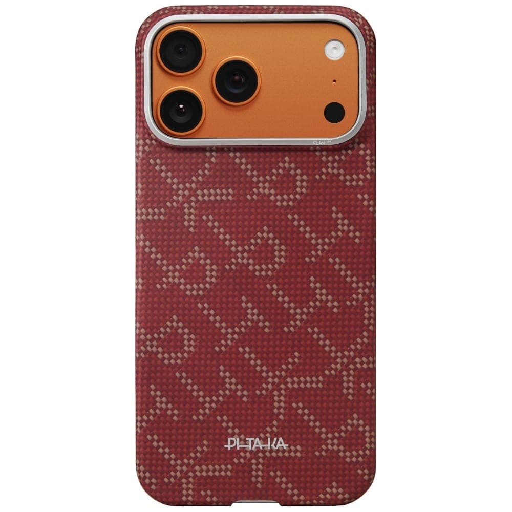 PITAKA Ultra-Slim Monogram - θήκη για Apple iPhone 17 Pro Max - Κόκκινο 3