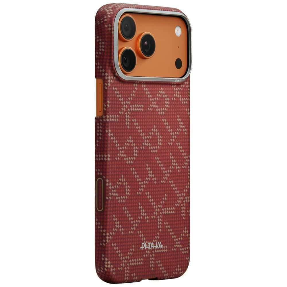 PITAKA Ultra-Slim Monogram - θήκη για Apple iPhone 17 Pro Max - Κόκκινο