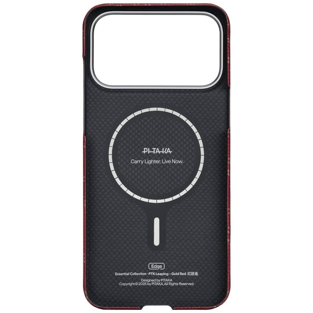PITAKA Ultra-Slim Monogram - θήκη για Apple iPhone 17 Pro Max - Κόκκινο 2