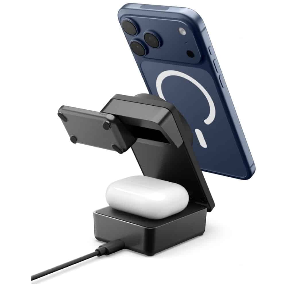 Ασύρματος φορτιστής Spigen Essential EF323MQ 3 σε 1 25W Qi2.2 MagSafe, μαύρος 3