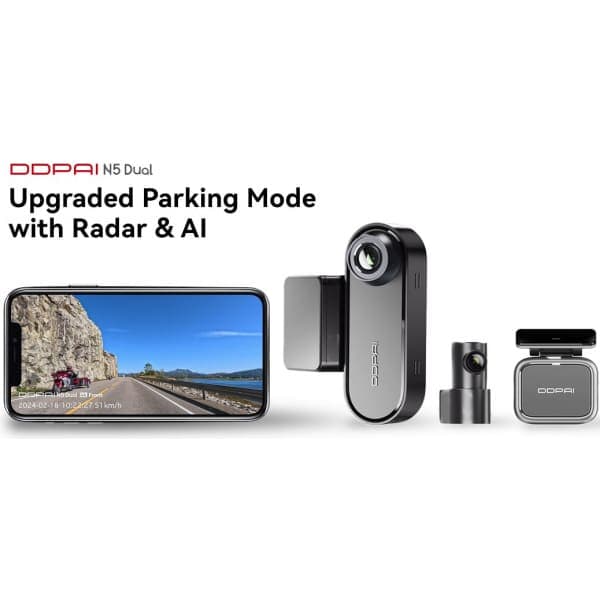 Ταμπλό + Πίσω Κάμερα DDPAI N5 Διπλή, 4K, Wi-Fi, GPS, AI, Μαύρο 3