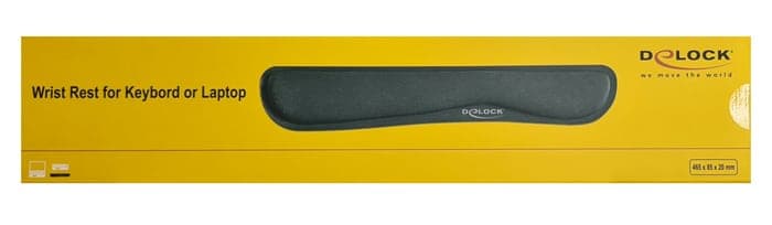 DELOCK στήριγμα καρπού για πληκτρολόγιο/laptop 12558, 20x85x465mm, μαύρο 3