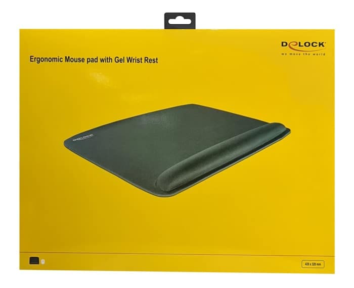 DELOCK mousepad για laptop με στήριγμα καρπού 12601, 320x420mm, μαύρο 4