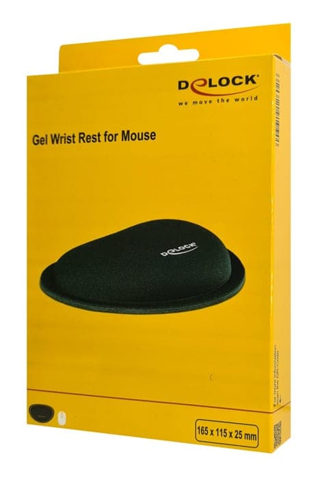 DELOCK στήριγμα καρπού για ποντίκι 12602, 25x115x165mm, μαύρο 4