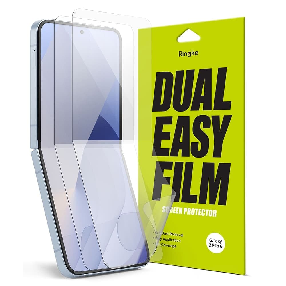 Ringke - Dual Easy Full (συσκευασία 2 τεμαχίων) - Samsung Galaxy Z Flip6 / Flip7 FE - Διαφανές