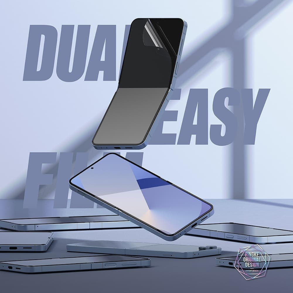 Ringke - Dual Easy Full (συσκευασία 2 τεμαχίων) - Samsung Galaxy Z Flip6 / Flip7 FE - Διαφανές 2