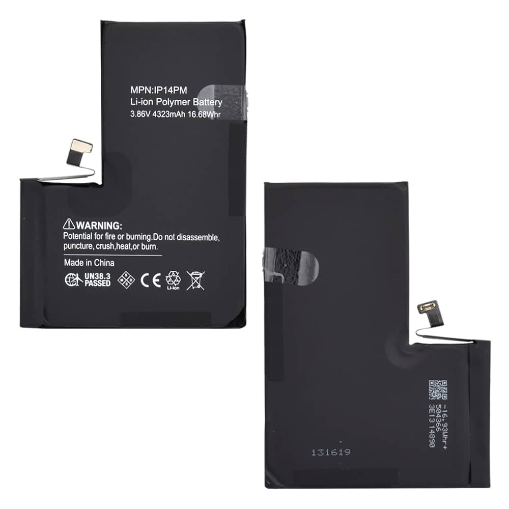 OEM - Μπαταρία Smartphone (20638) - Αποκωδικοποιημένη με επιπλέον ολοκληρωμένο κύκλωμα (χωρίς συγκόλληση) - iPhone 14 Pro Max - 4323mAh - Μαύρη 4