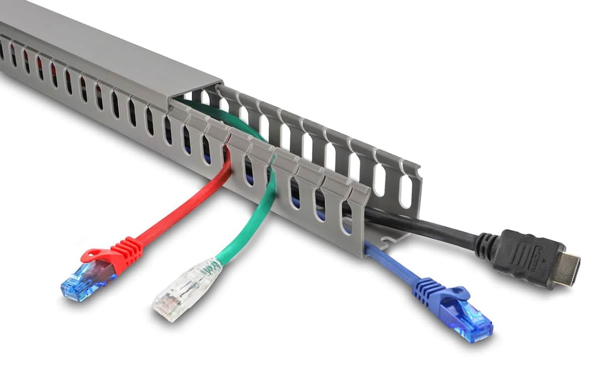 DELOCK cable management 22029, πλαστικό, 40x40mm, 1m, γκρι 2