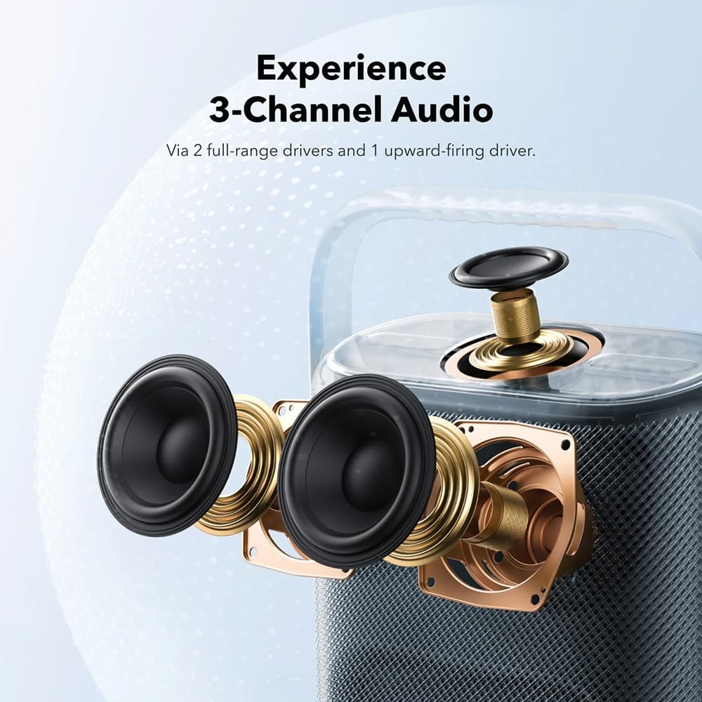 Anker - Ασύρματο ηχείο SoundCore Motion X500 (A3131011) - Υψηλής ανάλυσης, LDAC, Χωρικός ήχος, 40W, 12 ώρες χρόνος αναπαραγωγής, IPX7, Εφαρμογή - Μαύρο 5