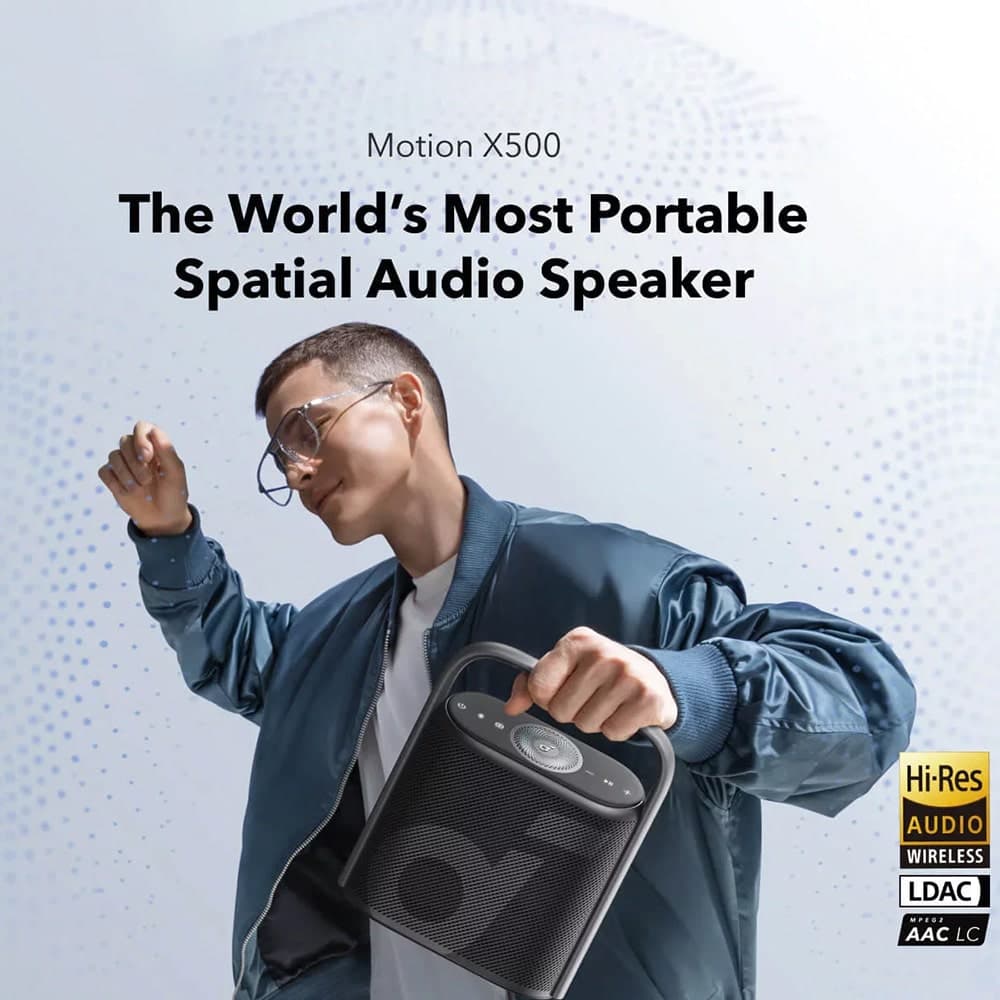 Anker - Ασύρματο ηχείο SoundCore Motion X500 (A3131011) - Υψηλής ανάλυσης, LDAC, Χωρικός ήχος, 40W, 12 ώρες χρόνος αναπαραγωγής, IPX7, Εφαρμογή - Μαύρο 3