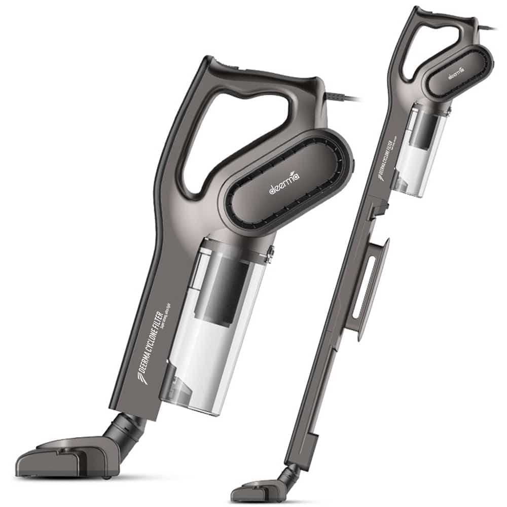 Deerma - Ηλεκτρική σκούπα (DX700s) - 600W, 0,6l, Διπλή λειτουργία, με στρογγυλή βούρτσα, μακρύ ακροφύσιο σχισμών, καλώδιο 5m - Γκρι