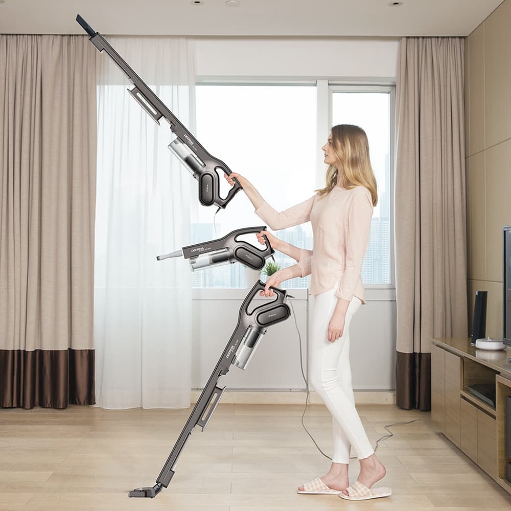 Deerma - Ηλεκτρική σκούπα (DX700s) - 600W, 0,6l, Διπλή λειτουργία, με στρογγυλή βούρτσα, μακρύ ακροφύσιο σχισμών, καλώδιο 5m - Γκρι 6