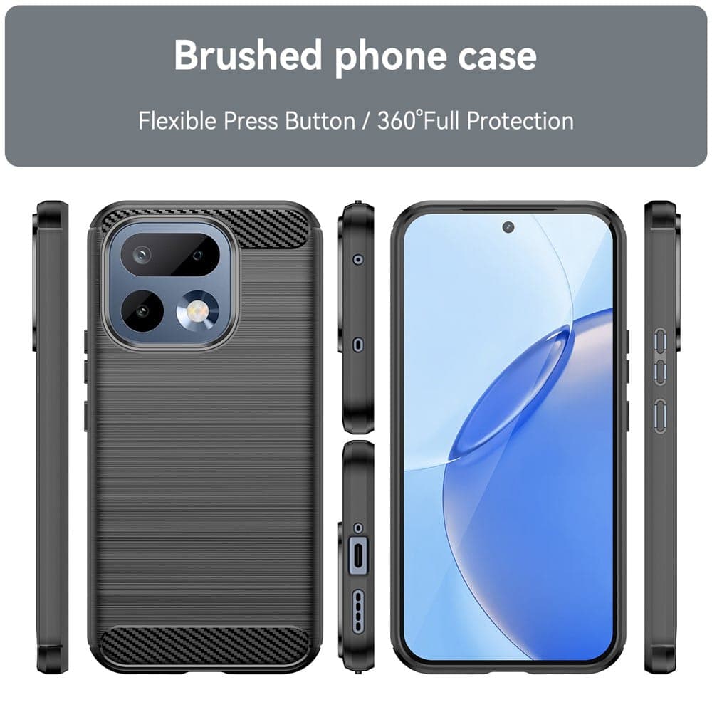 Techsuit Carbon Silicone - θήκη για Realme 16 Pro - Μαύρο 6