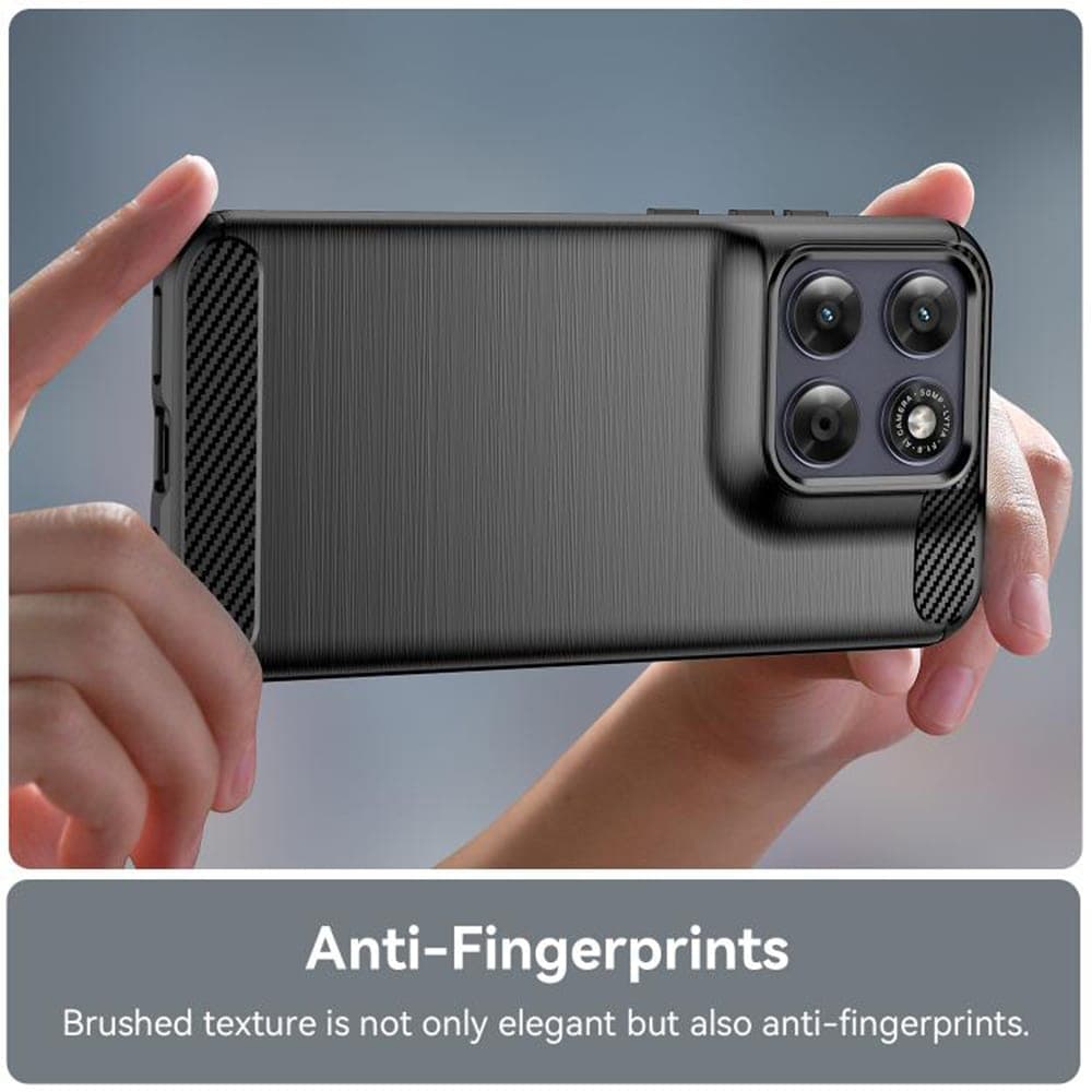Techsuit Carbon Silicone - θήκη για Motorola Moto G77 / G67 - Μαύρο 5