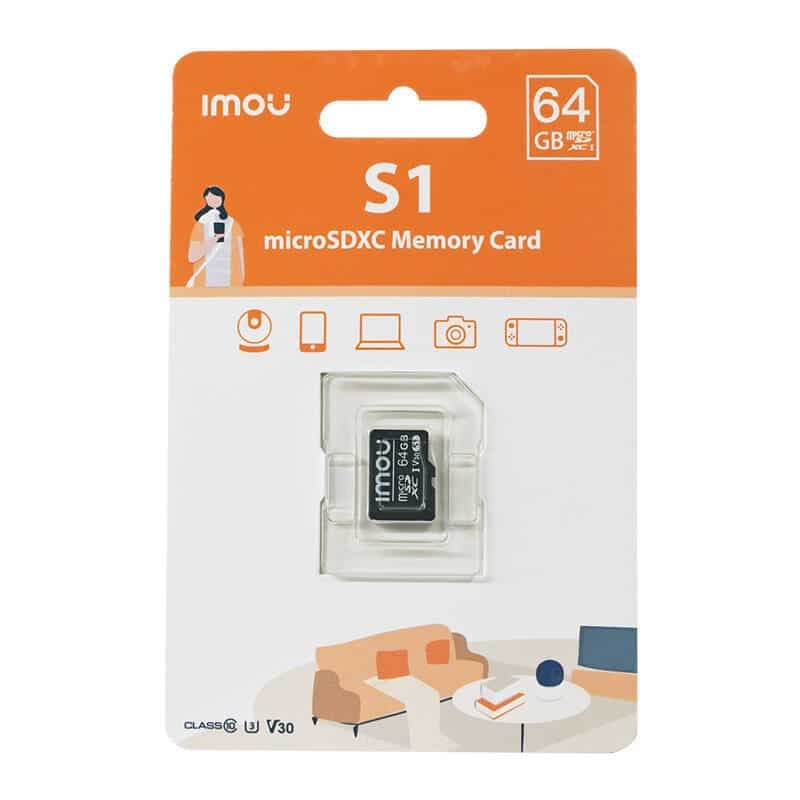 Imou Κάρτα Μνήμης microSD (UHS-I, SDXC, 10/U3/V30, 95/38) 64GB 3