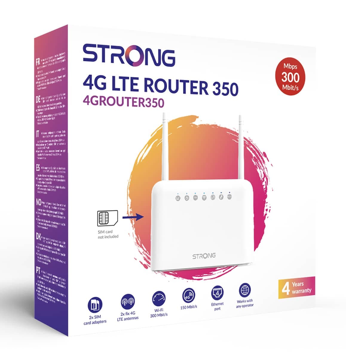 STRONG router 4GROUTER350, 4G LTE 150Mbps, WiFi 300Mbps, LAN 100Mbps 7