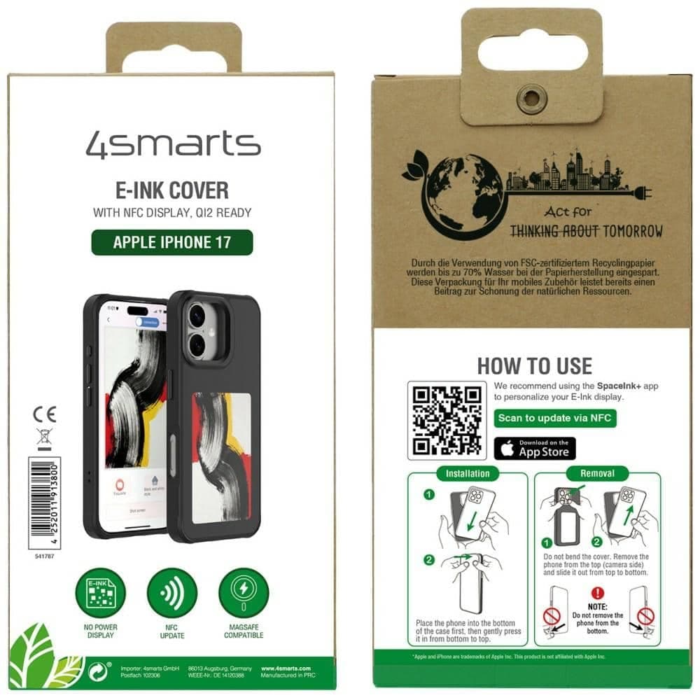 4smarts E-Ink - θήκη για Apple iPhone 17 - Μαύρο 4