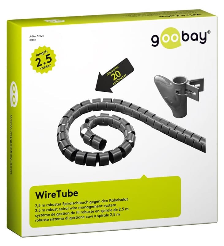 GOOBAY δεματικό καλωδίων 51924, πλαστικό, Φ20mm, 2.5m, μαύρο 3