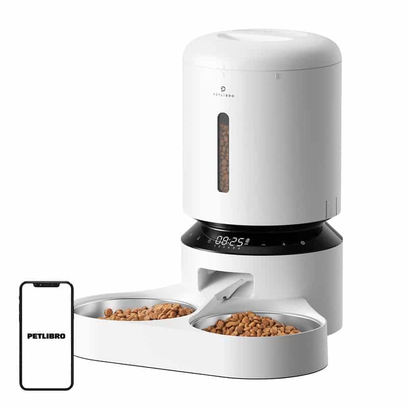 Petlibro Granary διανομέας τροφής με διπλό μπολ 5L (λευκό)