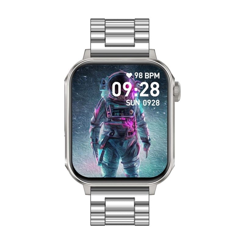 Colmi P80 smartwatch (ατσάλινο και ασημί) 2