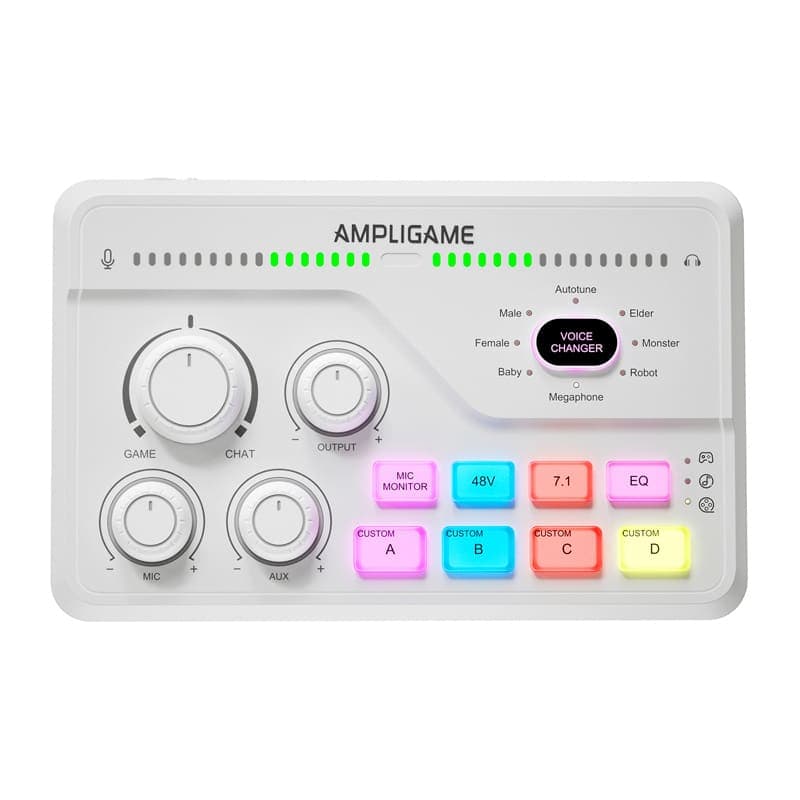 Fifine SC8W RGB gaming mixer (λευκό)