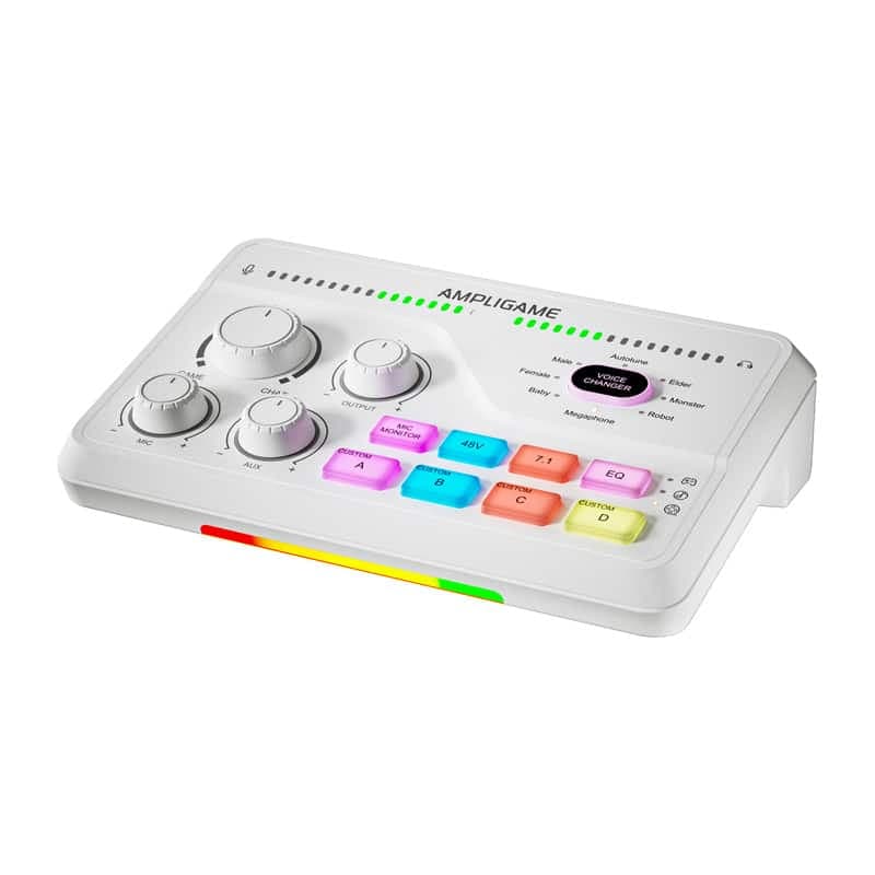 Fifine SC8W RGB gaming mixer (λευκό) 2