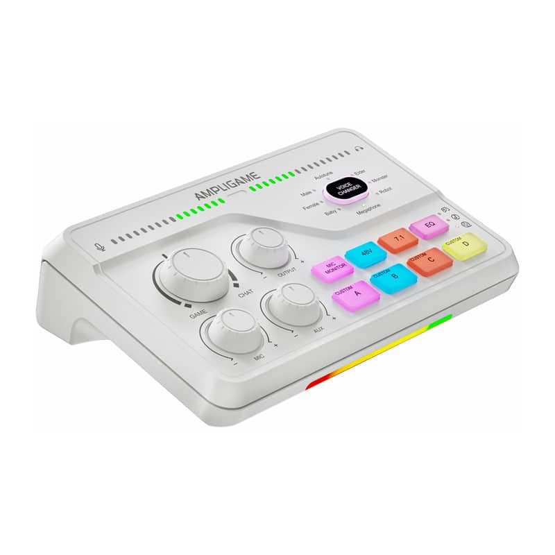 Fifine SC8W RGB gaming mixer (λευκό) 3