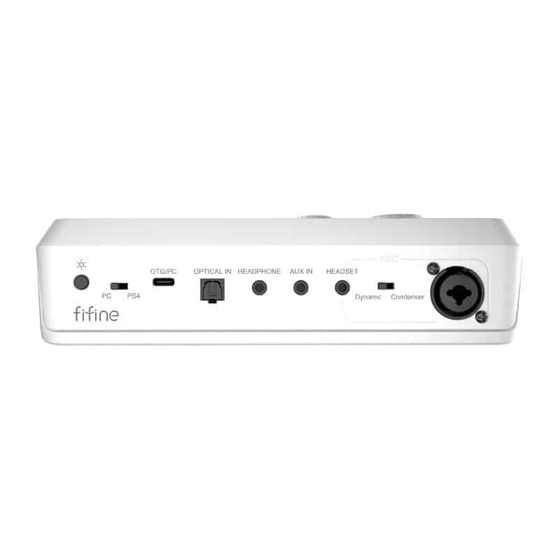 Fifine SC8W RGB gaming mixer (λευκό) 4
