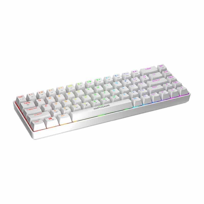 Μηχανικό πληκτρολόγιο Fifine GK1W, 65% RGB (λευκό) 3