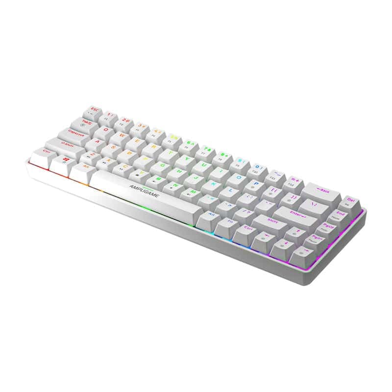 Μηχανικό πληκτρολόγιο Fifine GK1W, 65% RGB (λευκό) 4