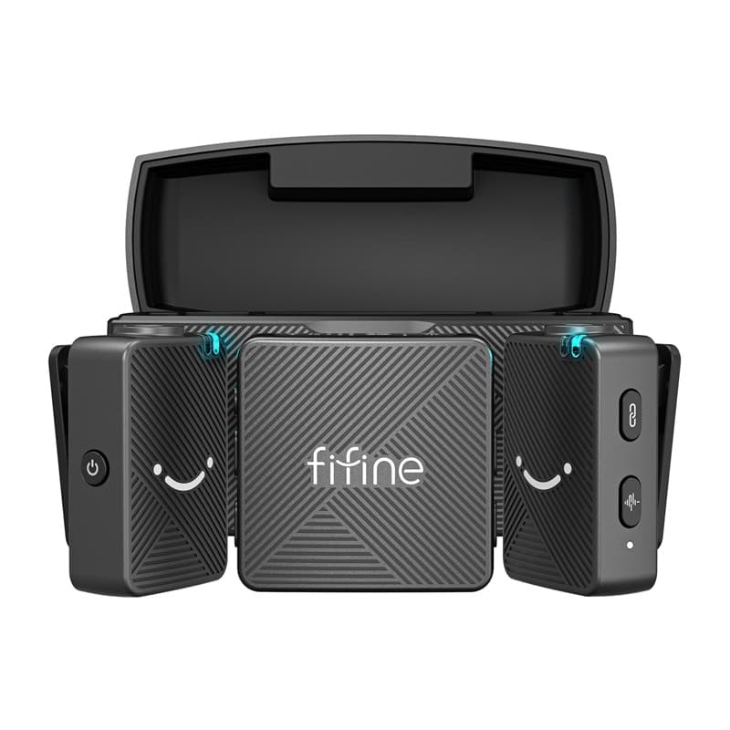 Σετ μικροφώνου γραβάτας Fifine M9 (μαύρο) 2