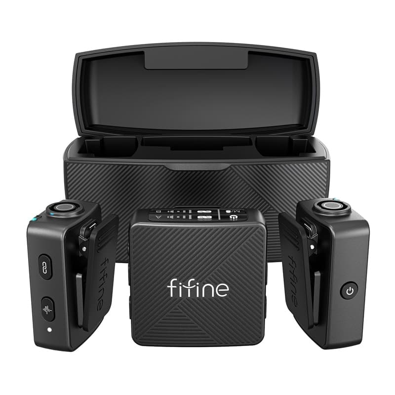 Σετ μικροφώνου γραβάτας Fifine M9 (μαύρο) 3