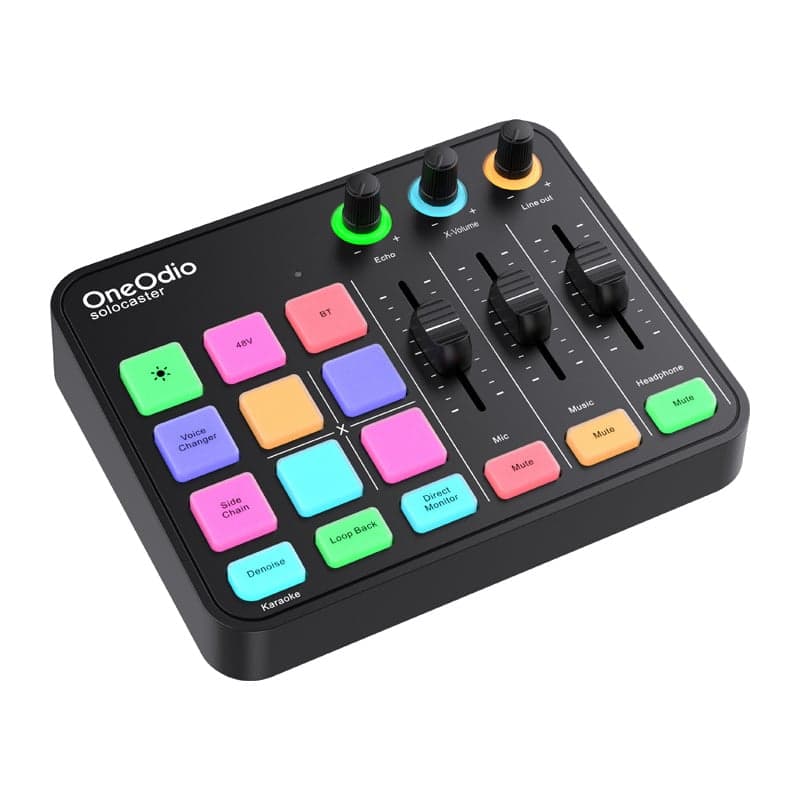 OneOdio Solocaster Audio Mixer και κάρτα ήχου 2