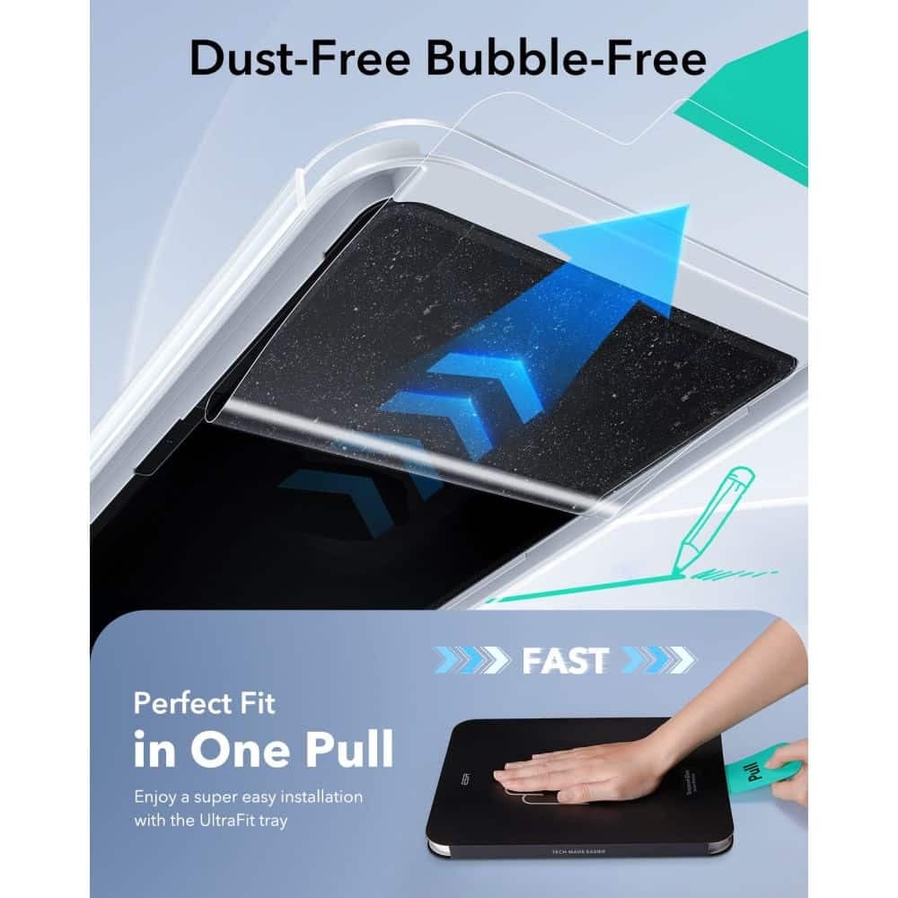 ESR Paper Feel - θήκη για Apple iPad Air (2020) / (2022) 11 (2024) (2025) (2026) - Διάφανο 5