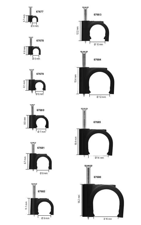 GOOBAY ρόκα στήριξης καλωδίων 64678, 5mm, μαύρο, 100τμχ 5