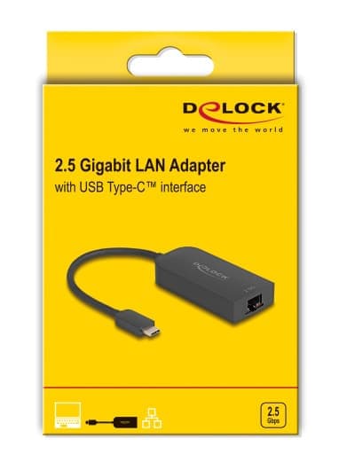 DELOCK αντάπτορας δικτύου 66046, USB-C, 2.5Gbps Ethernet, μαύρος 3